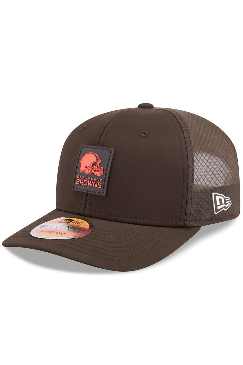 Men's New Era Brown Cleveland Browns 2025 Sideline  9SEVENTY Trucker Adjustable Hat, Main, color, Brown
