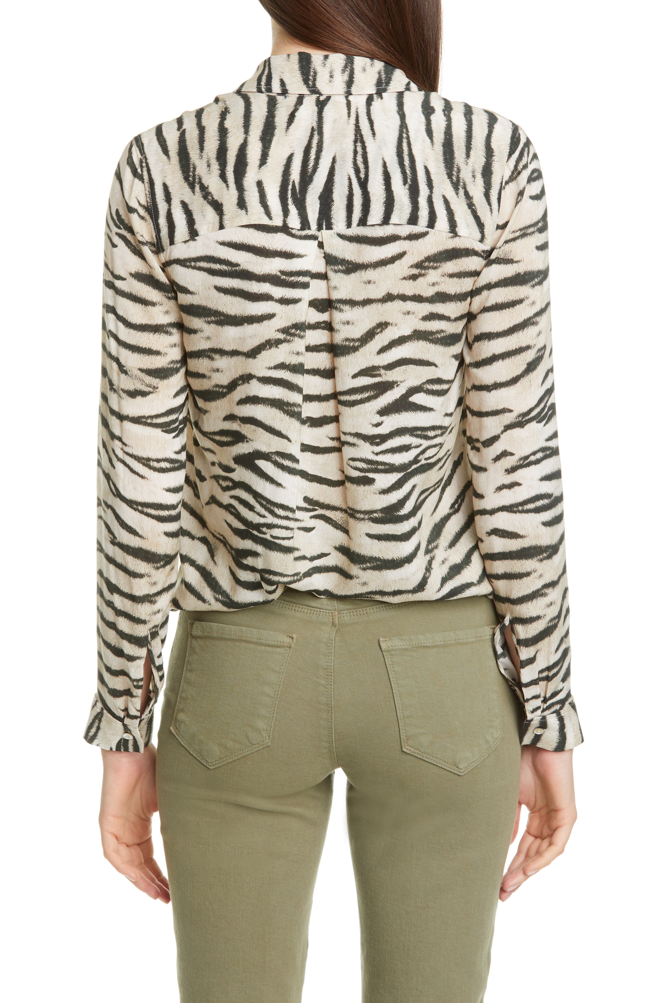 L'AGENCE Holly Tiger Print Blouse (Women) | Nordstromrack