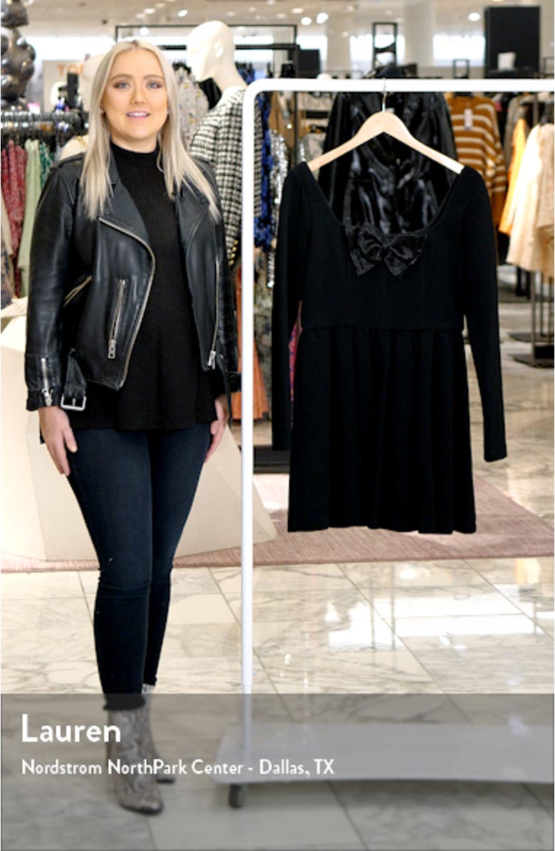 x Jourdan Sloane Jourdan Bow Long Sleeve Minidress, sales video thumbnail