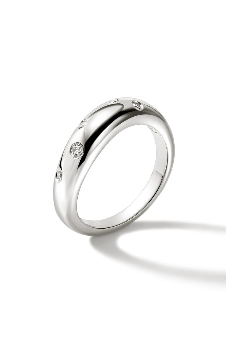 Surf Diamond Band Ring, Alternate, color, SILVER