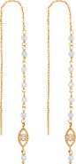 Karma and Luck Flowing Frequency - Aquamarine Evil Eye Earrings