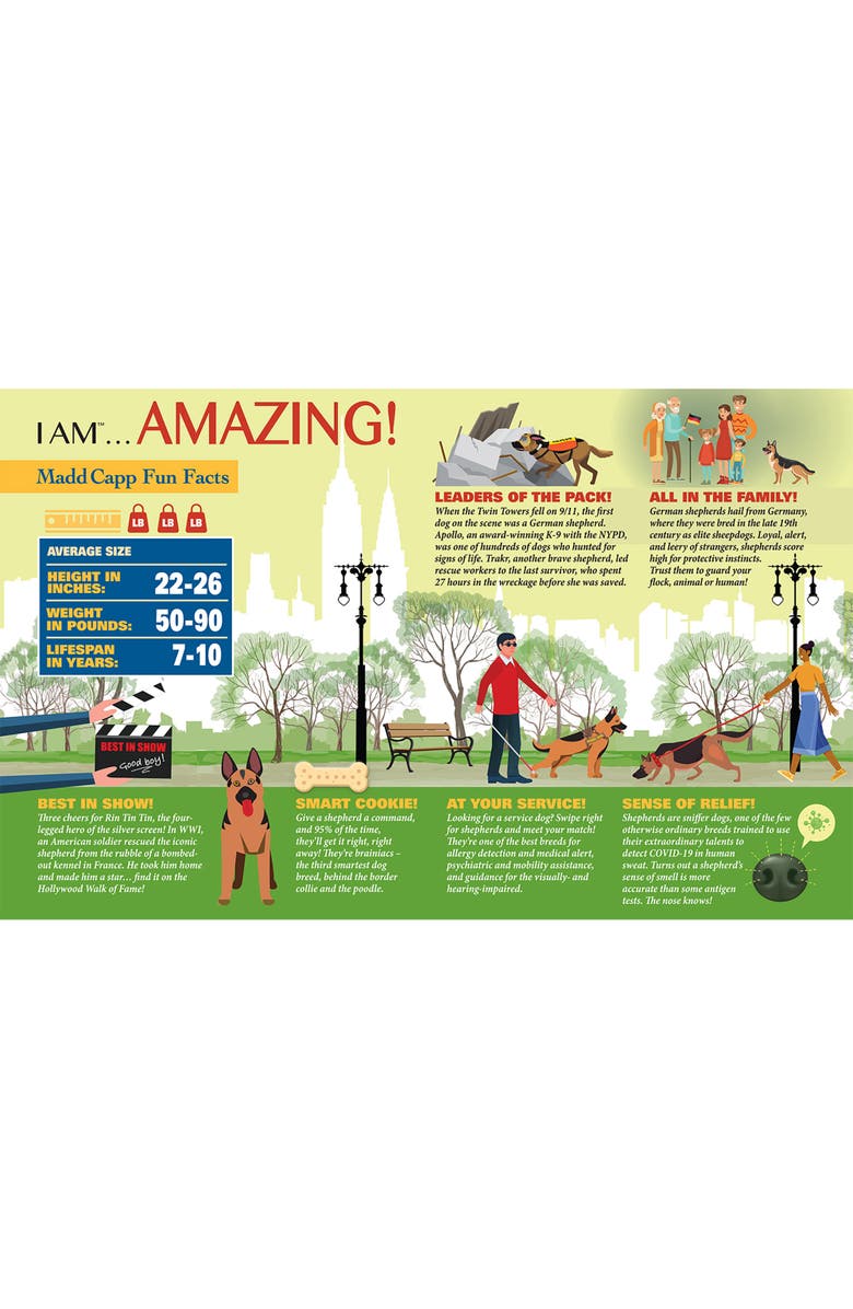 Madd Capp I Am Shepard 550 Piece Puzzle Dog Shaped Animal Jigsaw, 19 X 32", Alternate, color, Multicolored