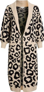 SUGARLIPS Smitten Leopard Duster Cardigan
