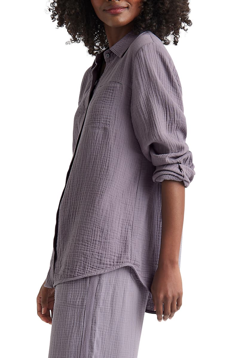 Splendid Kit Cotton Button-Up Blouse, Alternate, color, 