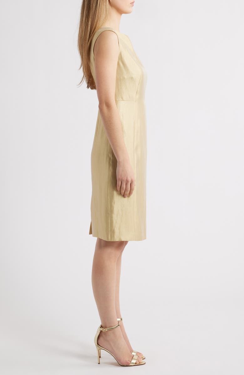 Anne Klein Cap Sleeve Metallic Sheath Dress, Alternate, color, 