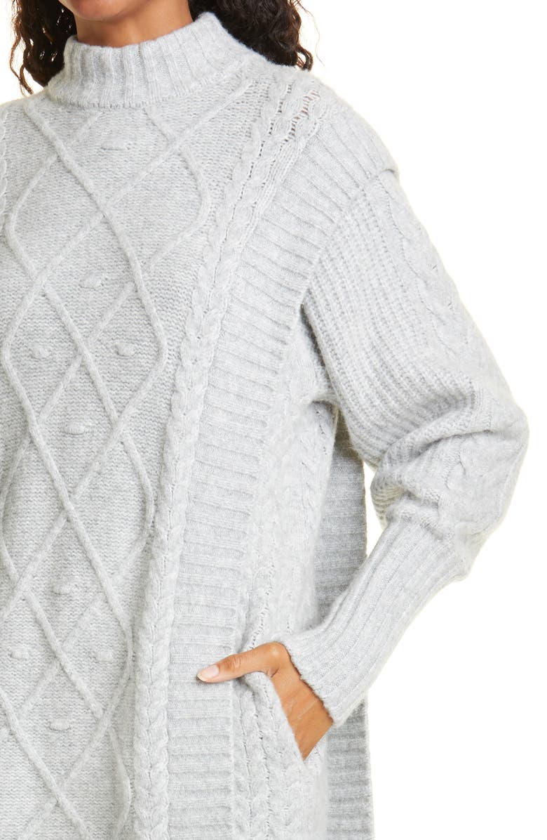 Ted Baker London Arriaa Long Sleeve Cable Sweater Dress, Alternate, color,