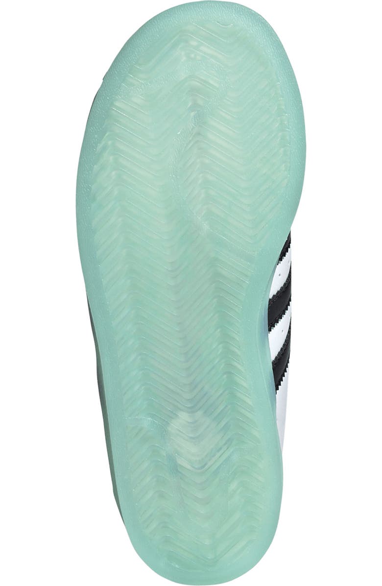 adidas Kids' Superstar LED Lights Sneaker, Alternate, color, White/ Semi Flash Aqua/ Black