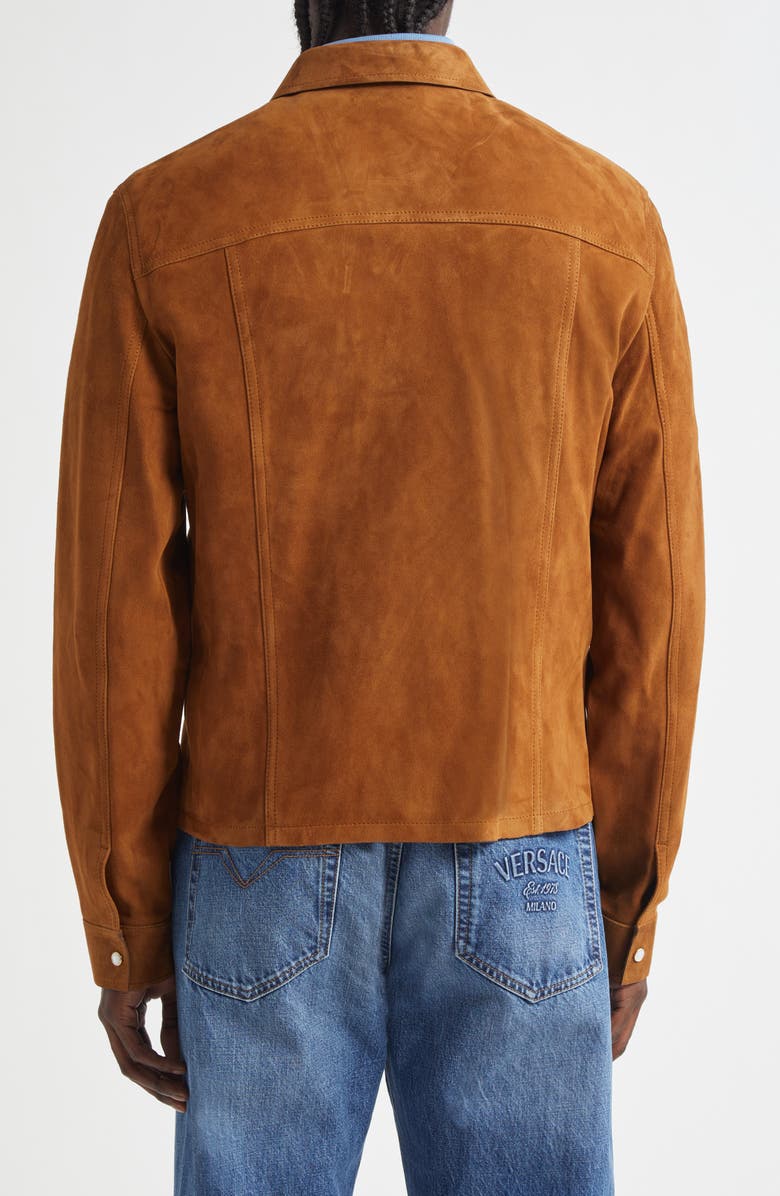 Versace Suede Overshirt, Alternate, color, 
