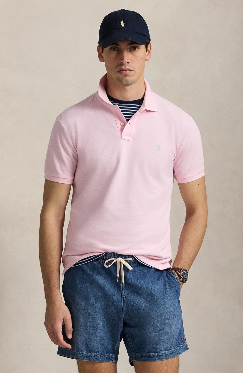 Polo Ralph Lauren Classic Fit Solid Pink Cotton Piqué Polo, Alternate, color, 