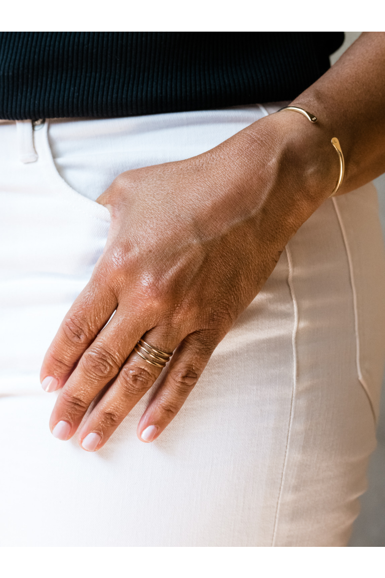 Contour Ring, Alternate, color, Gold-filled