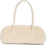 BCBG Angled Faux Fur Shoulder Bag