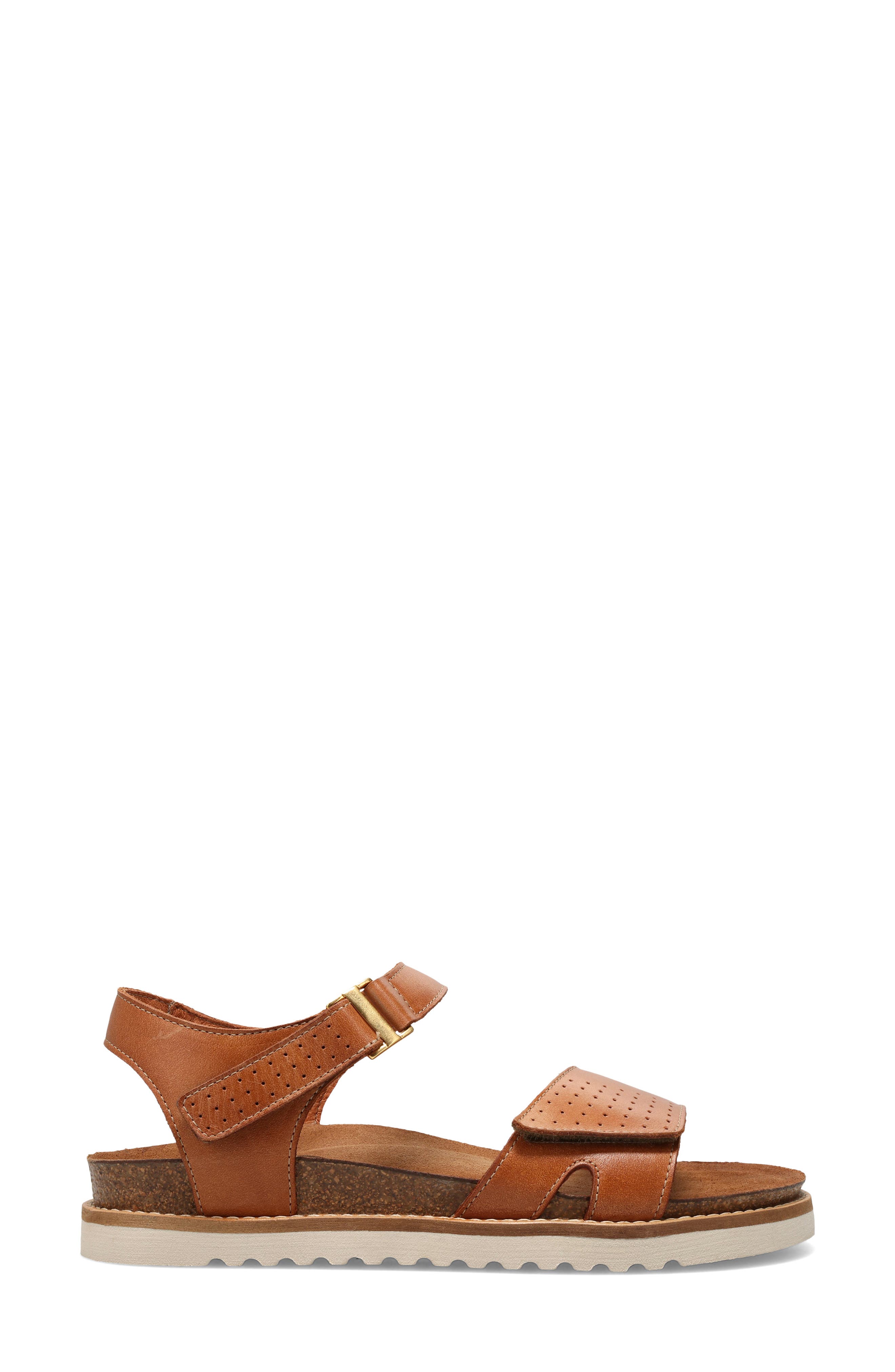 Taos Modern Ankle Strap Platform Wedge Sandal, Alternate, color, Caramel