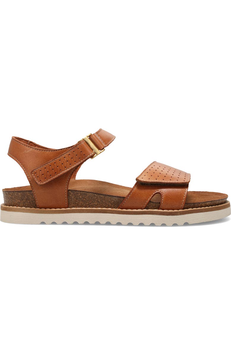 Taos Modern Ankle Strap Platform Wedge Sandal, Alternate, color, Caramel