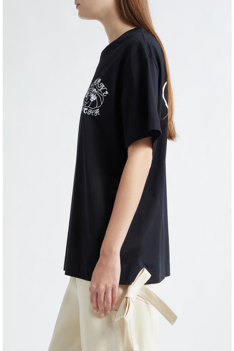 Dim Sum Logo Print T-Shirt, Alternate, color, BLACK/ WHITE