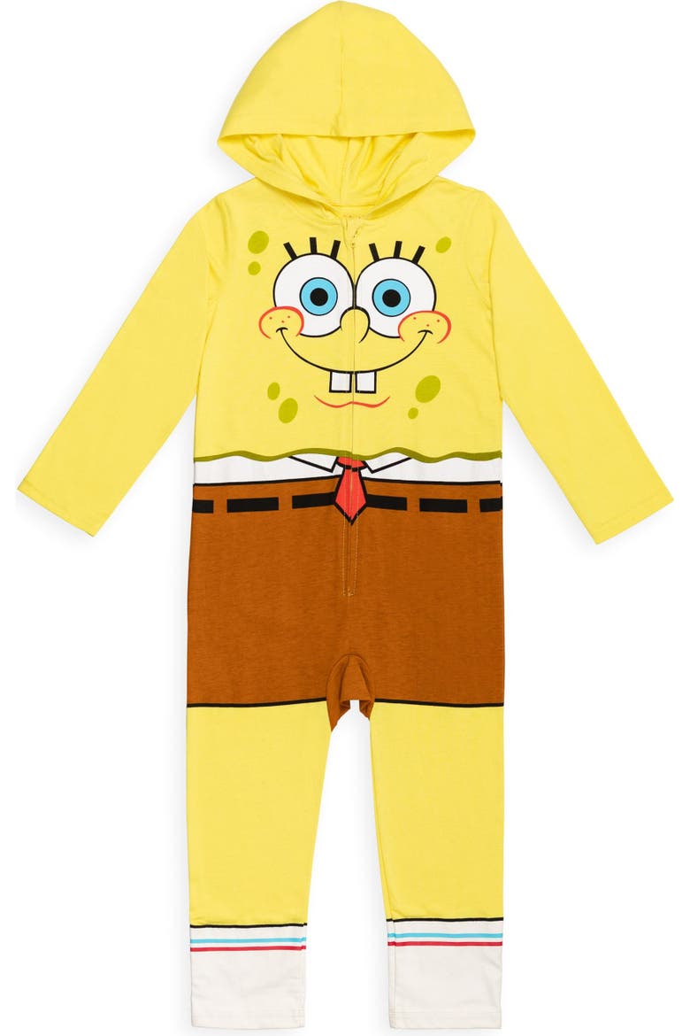 SpongeBob SquarePants Hooded One Piece Coverall, Main, color, SpongeBob Yellow