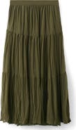 MANGO TEEN Tiered Maxi Skirt