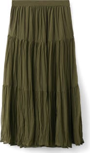 MANGO TEEN Tiered Maxi Skirt