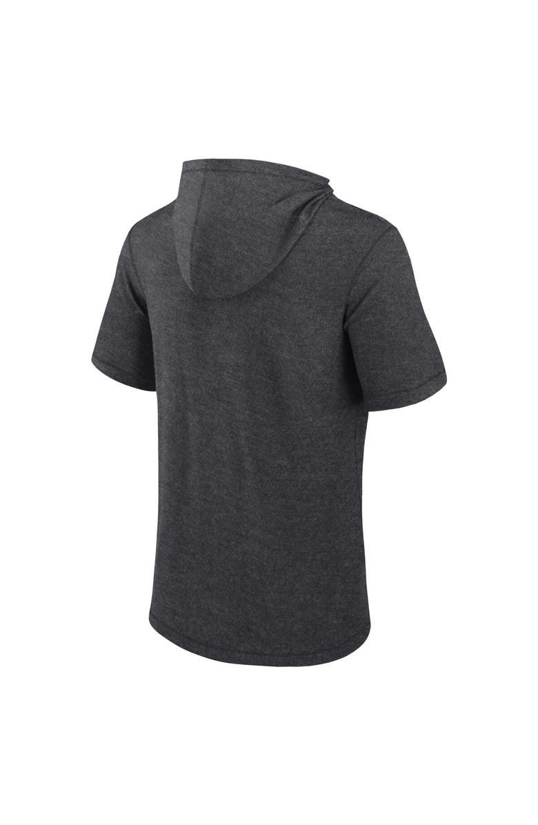 FANATICS Men's Fanatics Heather Charcoal San Francisco Giants Push Short Sleeve Pullover Hoodie, Alternate, color, Heather Charcoal