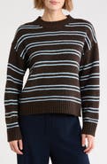 Vigoss Striped Lightweight Crewneck Sweater