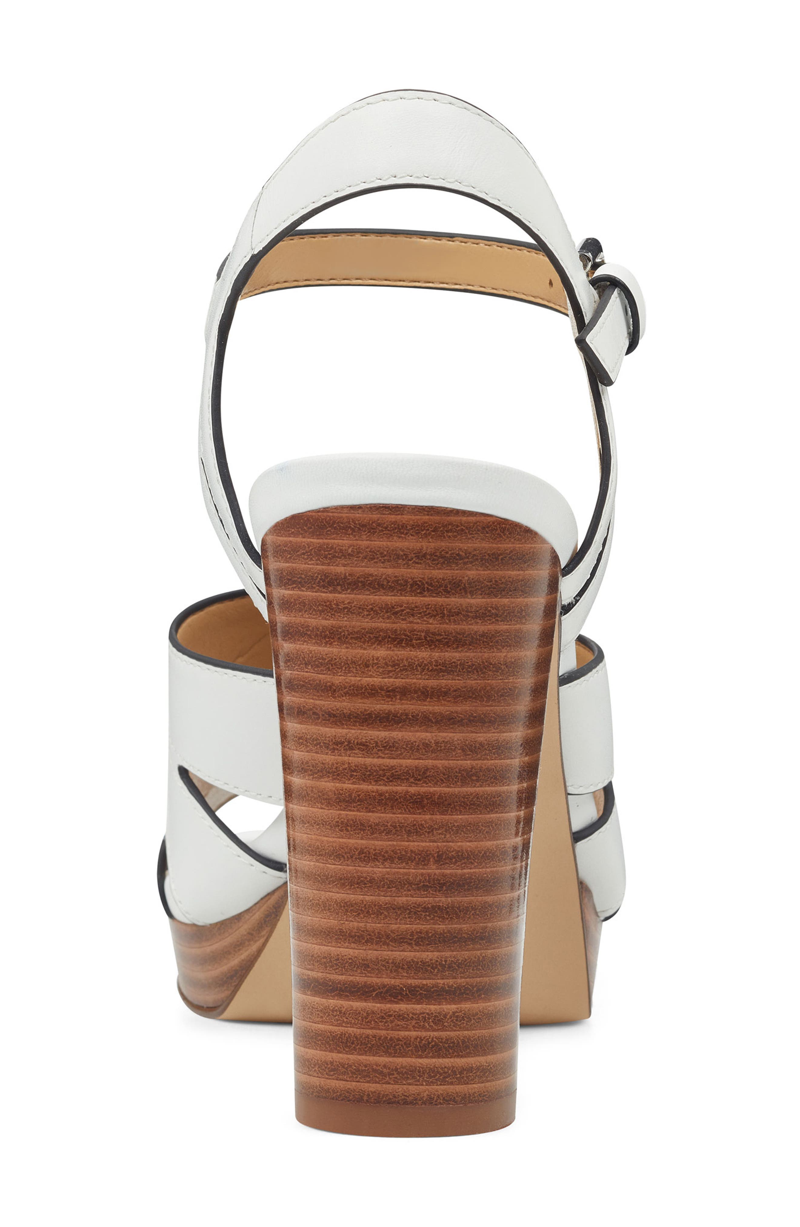 Delilah Cutout Sandal, Alternate, color, WHITE LEATHER