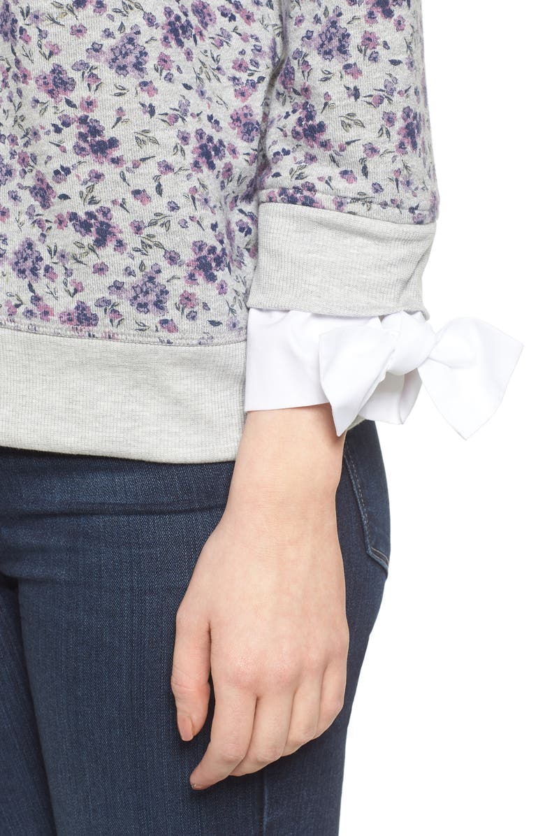 GIBSONLOOK Gibson Poplin Cuff Sweatshirt, Alternate, color, 