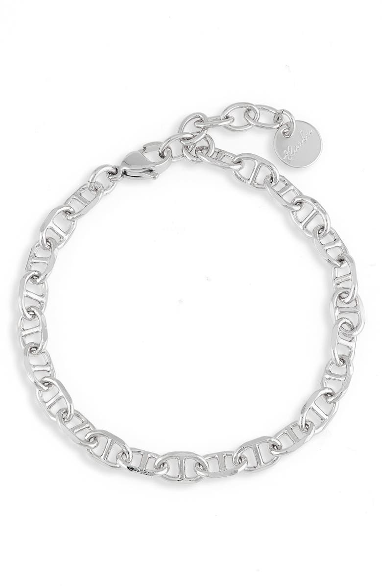 THE SIS KISS Mia Mariner Bracelet, Main, color, Silver