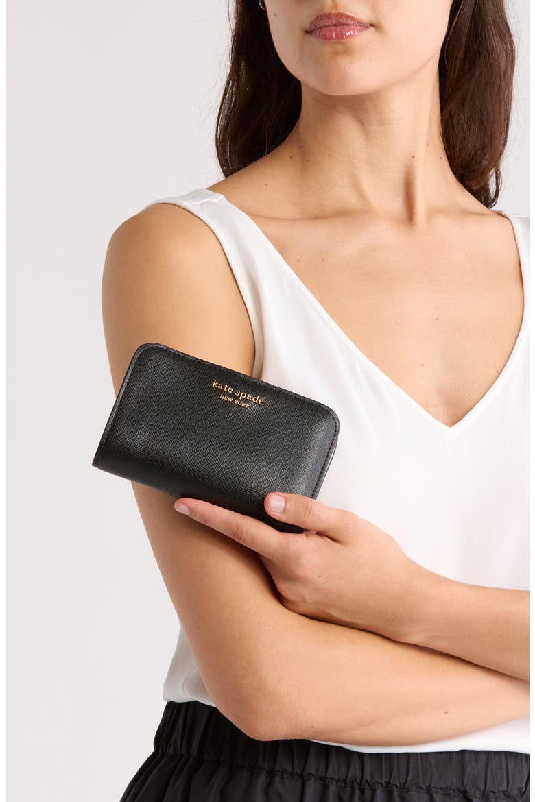 morgan compact wallet, Alternate, color, BLACK