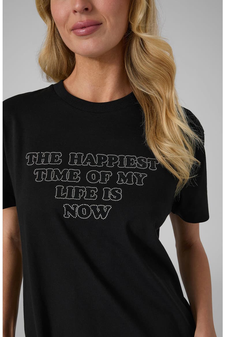 x Marilyn Monroe Embellished Slogan Graphic Tee, Alternate, color, JBLACK-BLACK