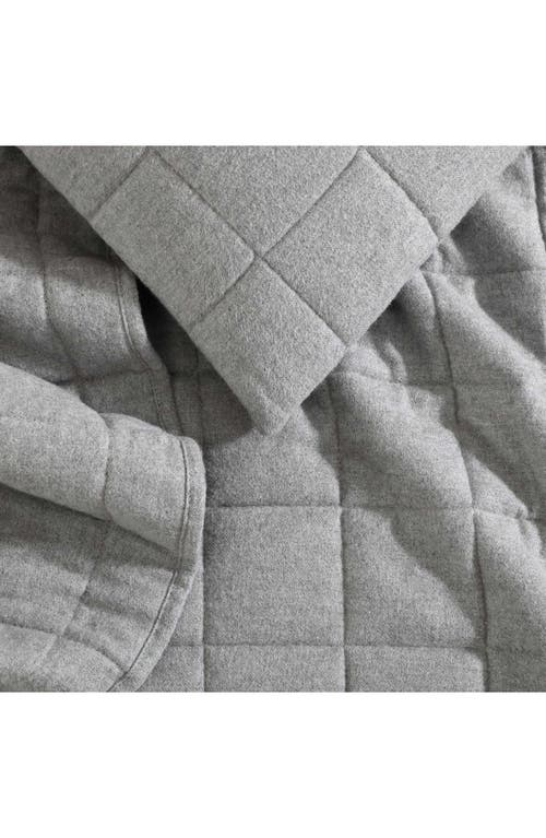 Calvin Klein Home Mélange Flannel Set Of 2 Pillow Shams In Grey
