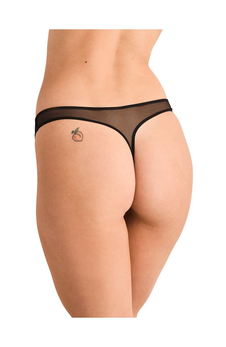 Adore Me Brittani Thong Panties, Alternate, color, Black
