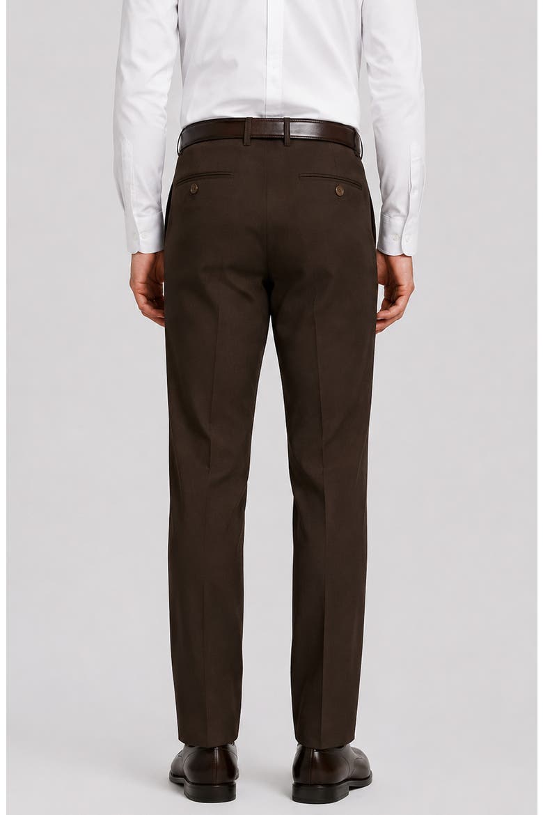 Stefano Modern Fit Wool Trousers, Alternate, color, BROWN