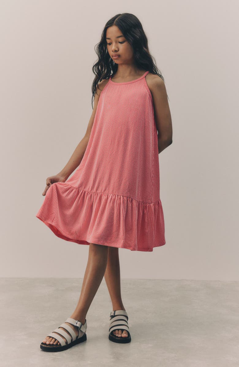 NEXT Kids' Crinkle Textured Sundress, Alternate, color, Orange