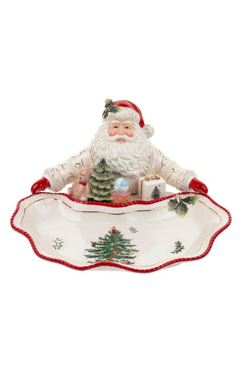 Christmas Tree Santa Treat Dish