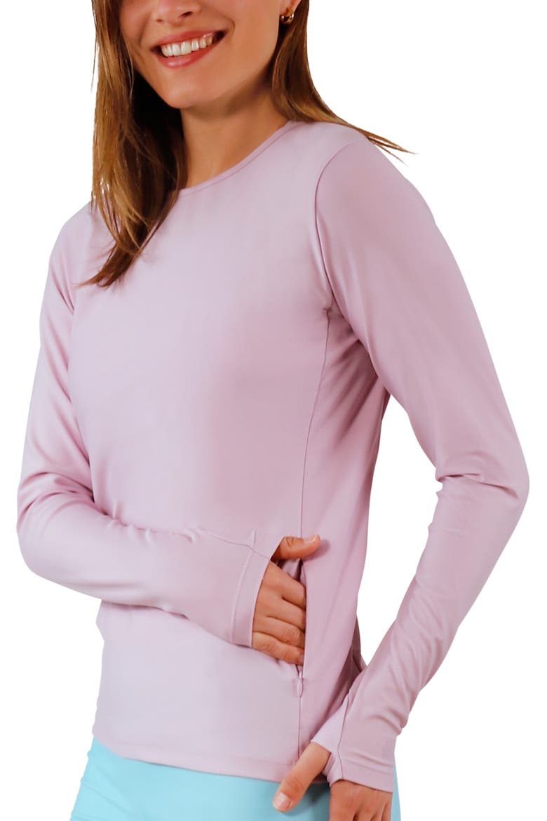 LS Crew Sun & Swim Shirt, Alternate, color, Lotus