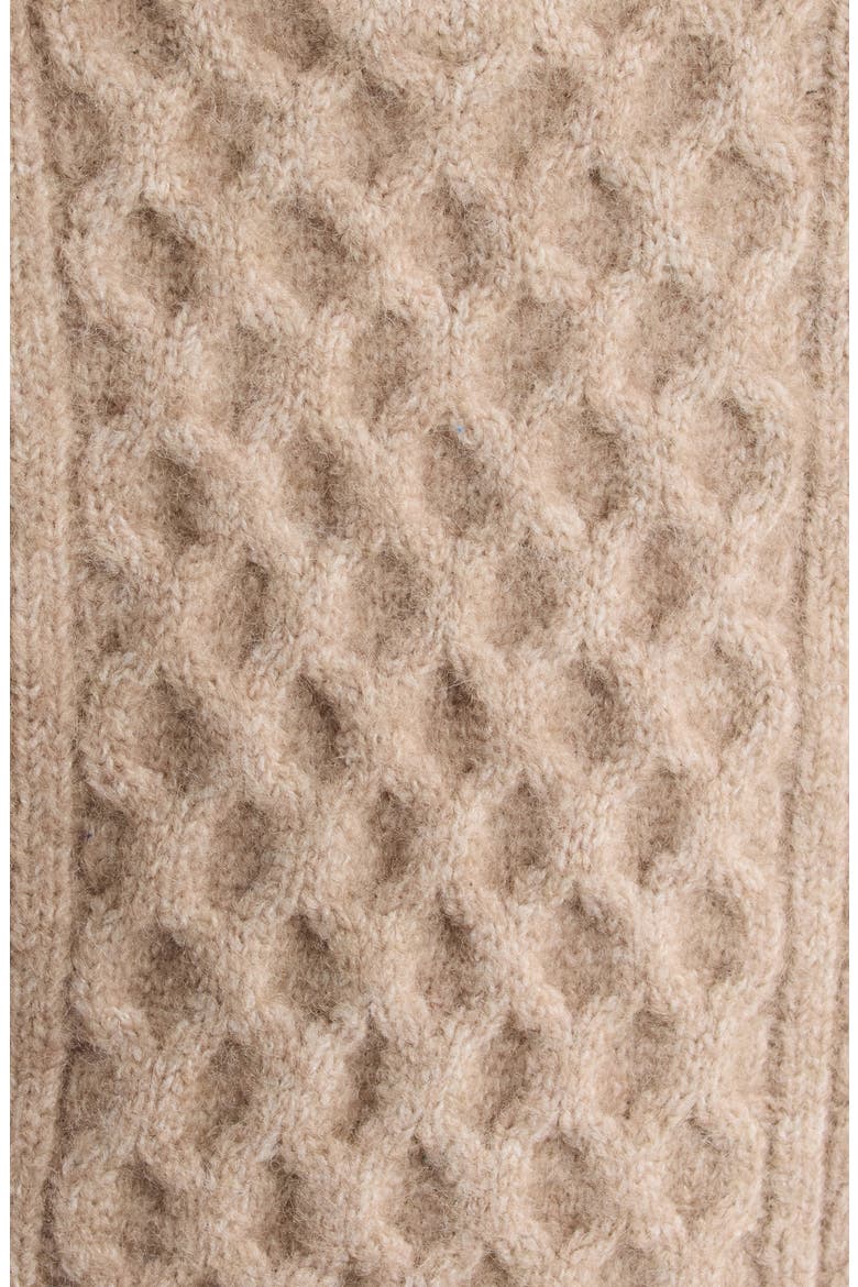 Cable Knit Quarter Zip Sweater Vest, Alternate, color, SIMPLY TAUPE