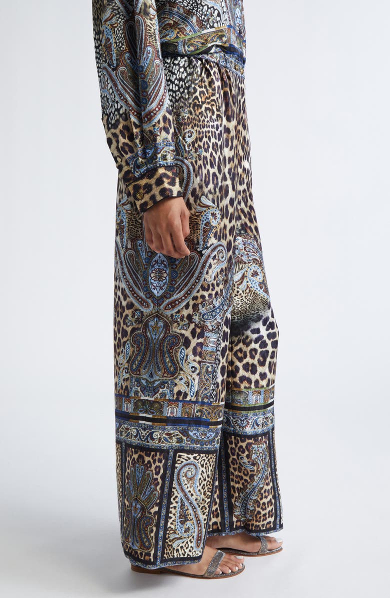Camilla Istanbul Animalia Button Front Lounge Pants, Alternate, color, Istanbul Animalia