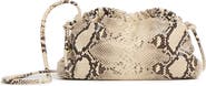 Mansur Gavriel Mini Cloud Snakeskin Embossed Leather Clutch