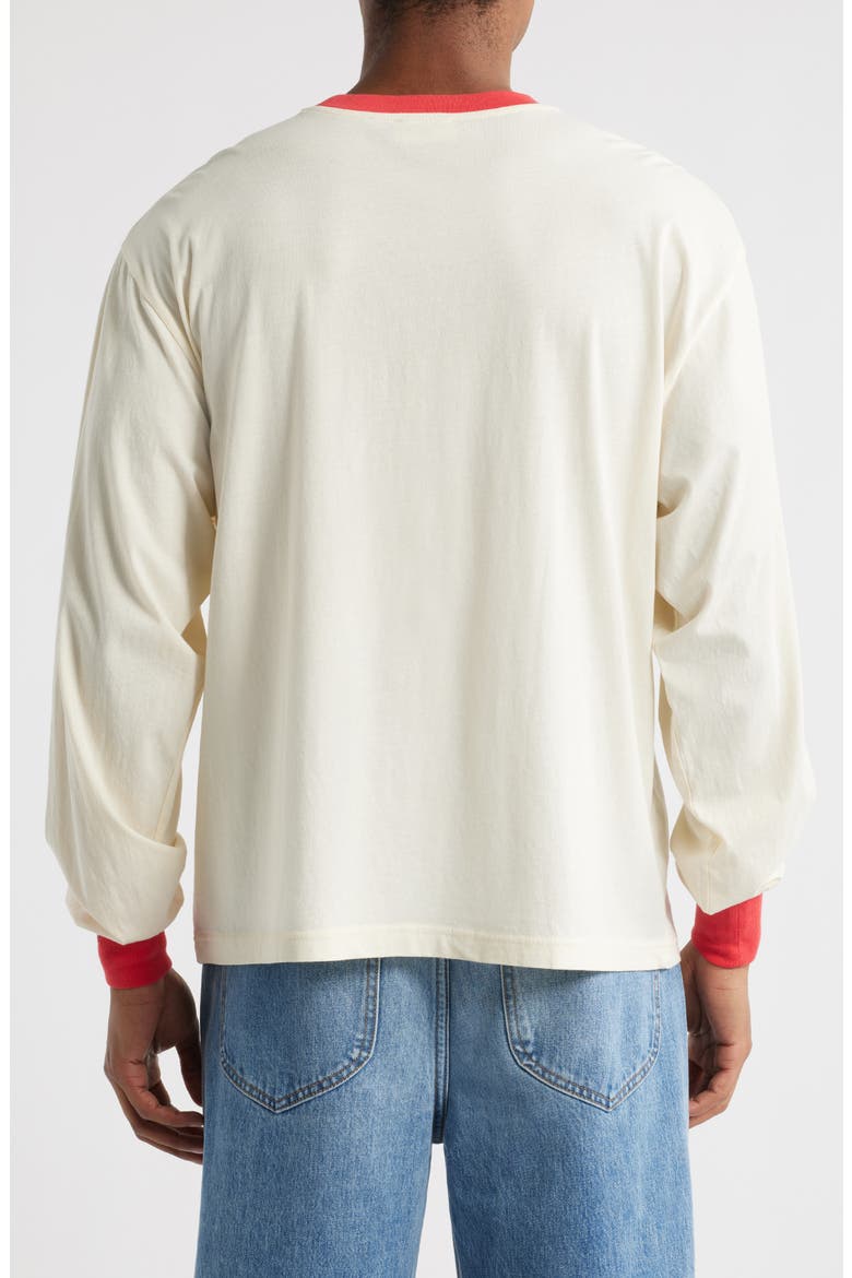 Trophy Long Sleeve Embroidery Ringer T-Shirt, Alternate, color, FIELD WHITE