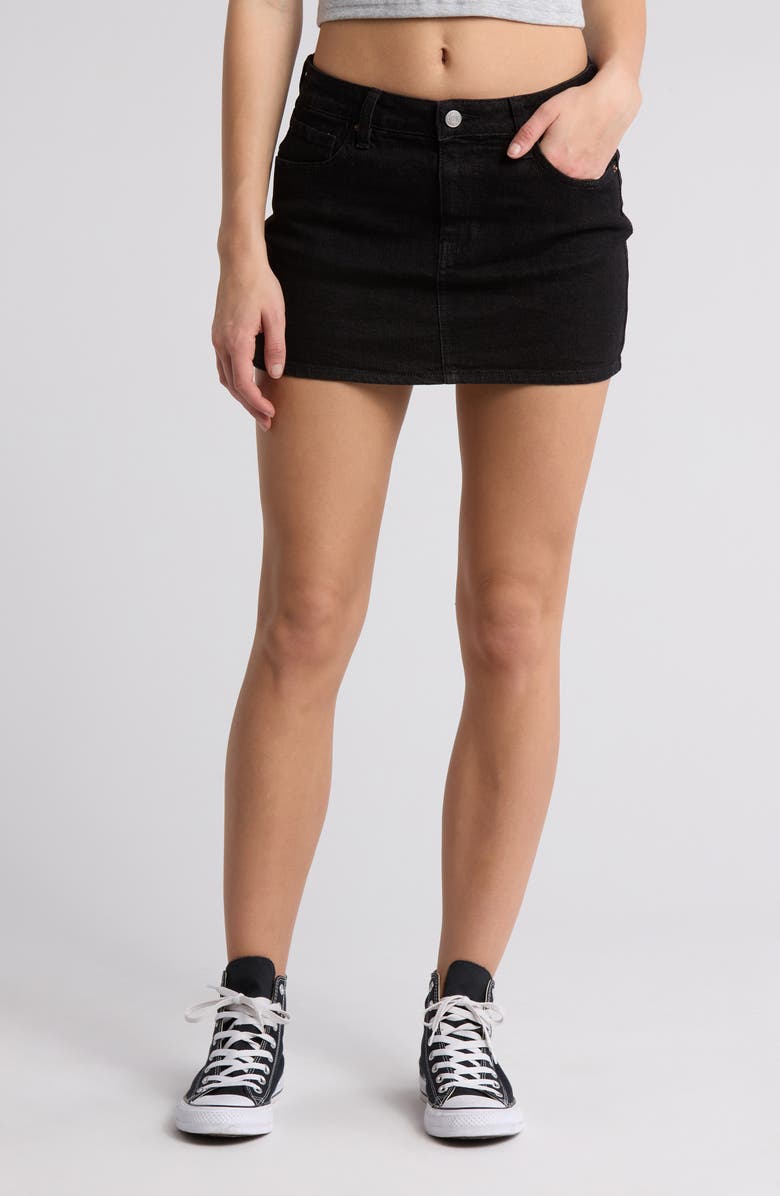 PacSun Low Rise Denim Miniskirt, Main, color, 