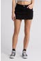 Low Rise Denim Miniskirt