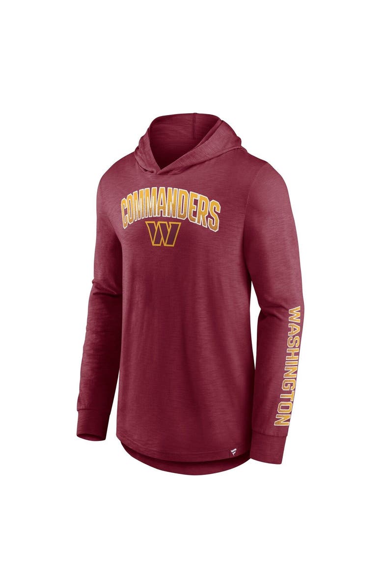 FANATICS Men's Fanatics Branded Burgundy Washington Commanders Front Runner Long Sleeve Hooded T-Shirt, Alternate, color, Burgundy