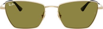 Ray-Ban Drea Bio-Based 53mm Polarized Irregular Cat Eye Sunglasses