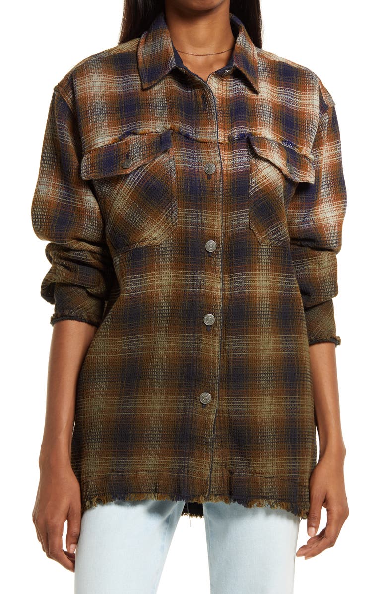 Free People Anneli Plaid Shirt Jacket, Alternate, color,