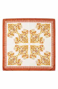 MARCUS ADLER Filigree Print Satin Scarf