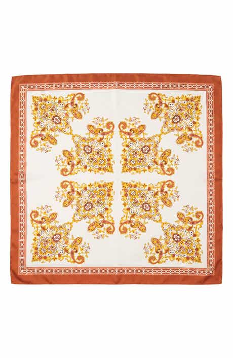 MARCUS ADLER Filigree Print Satin Scarf