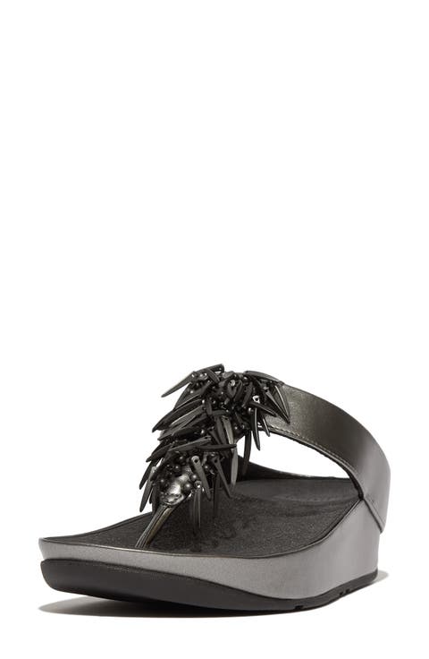 Rumba Beaded Wedge Flip Flop (Women)