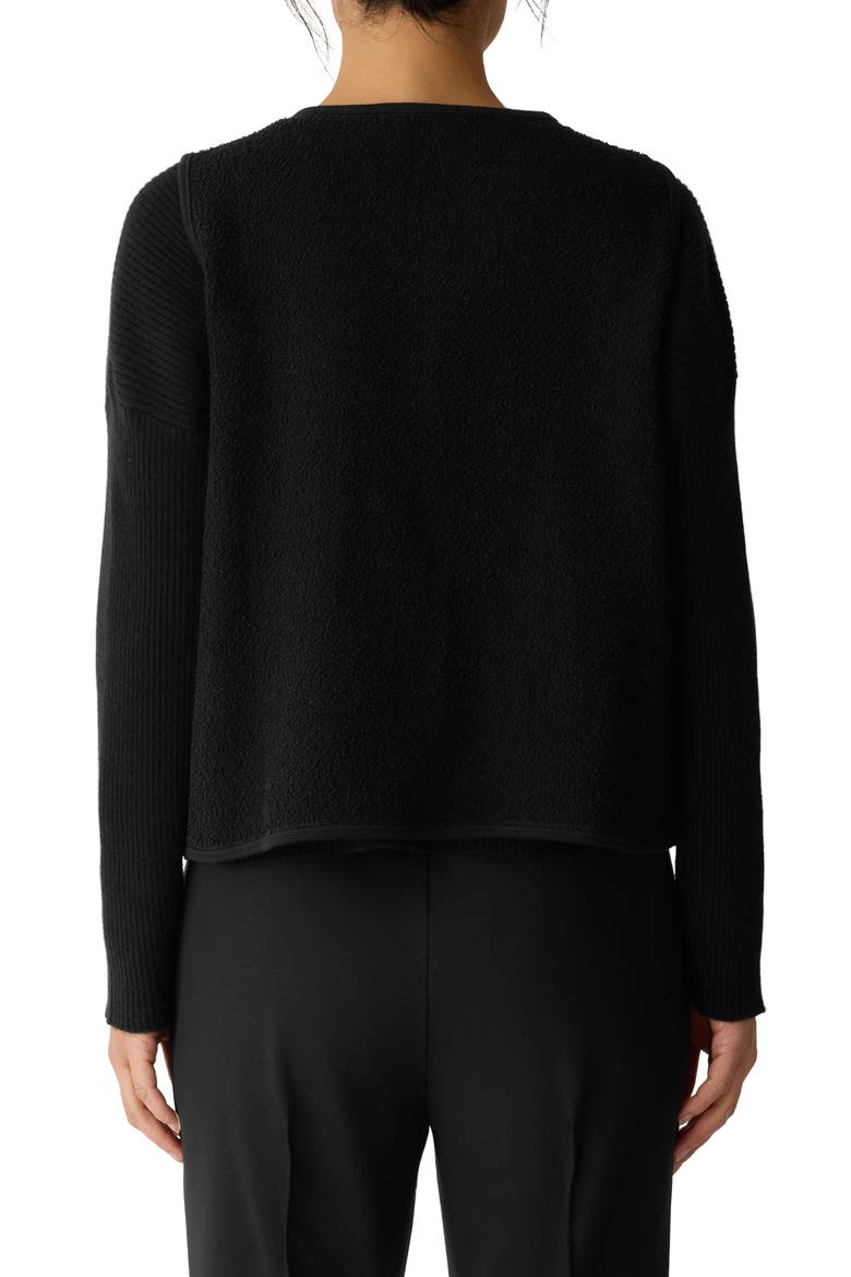 Stretch Organic Cotton V-Neck Vest, Alternate, color, BLACK
