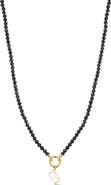 Ember Fine Jewelry 14K Yellow Gold Envelope Charm Beaded Necklace