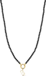 Ember Fine Jewelry 14K Yellow Gold Envelope Charm Beaded Necklace
