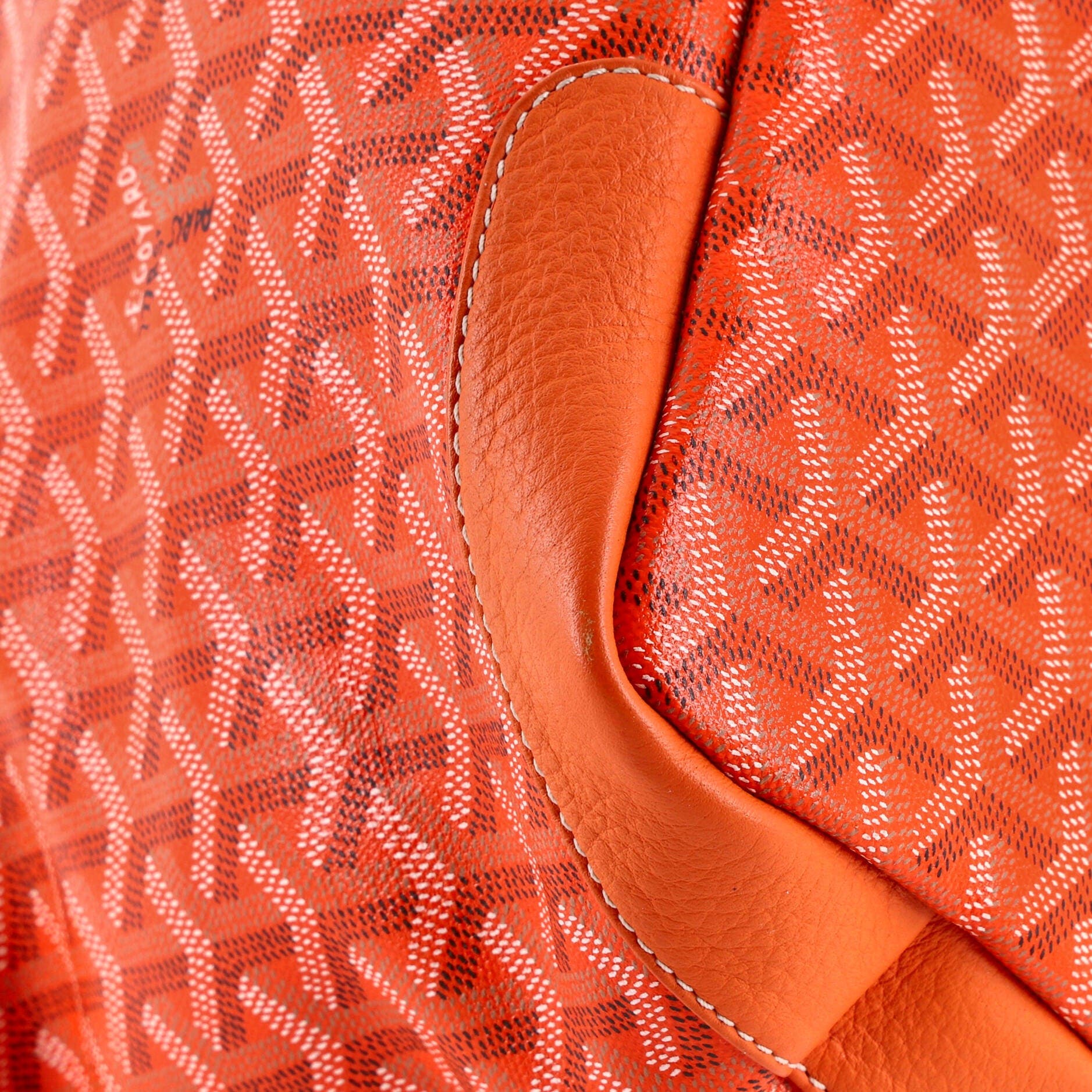 Pre-Owned Goyard Grenadine Hobo Coated Canvas with Leather, Alternate, color, Orange